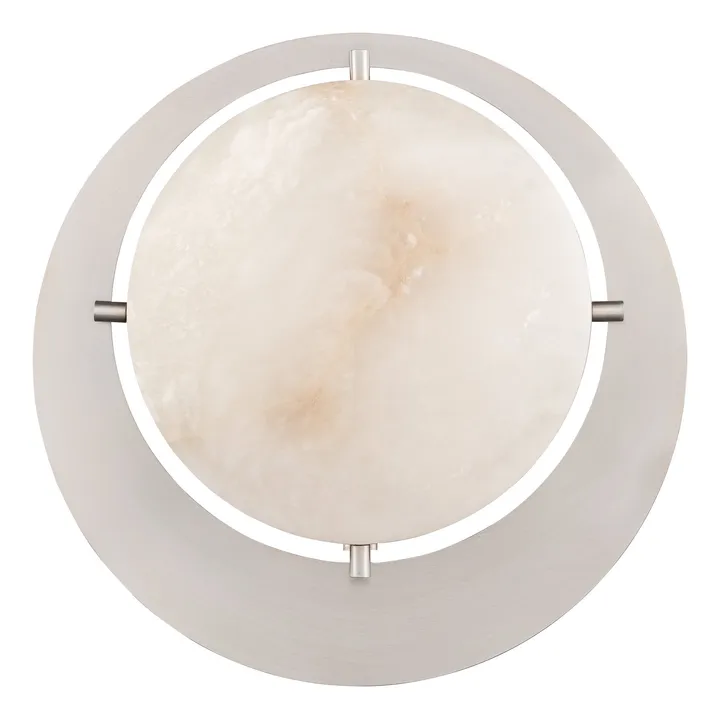 Round alabaster-style flush wall light, model KLN-175