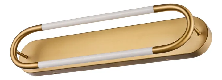Brass paperclip-form LED vanity bar, model KLN-447