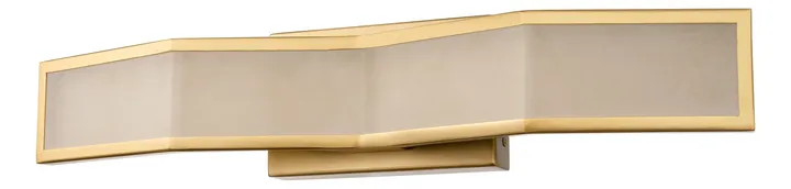 Brushed brass faceted LED vanity bar, model KLN-568
