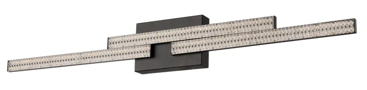 Twin-bar diamond-cut LED vanity light, model KLN-916