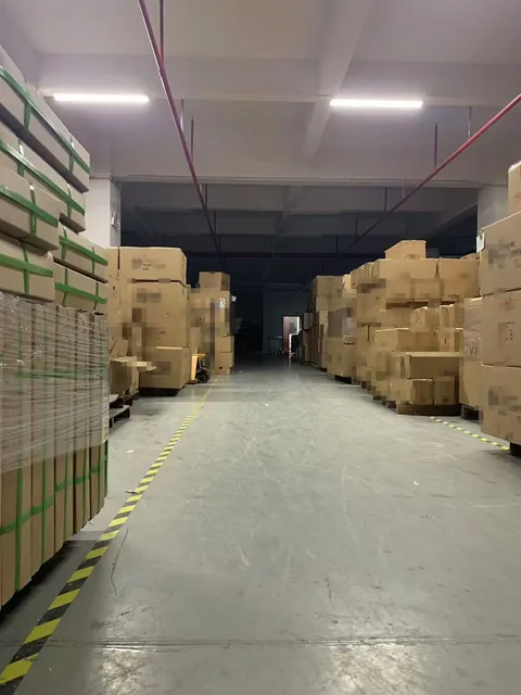 Finished goods packed and staged for shipment